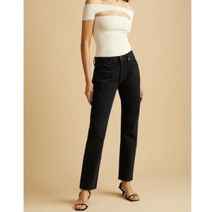 Khaite Relaxed Straight Leg Jeans in Dayton Color Size 26